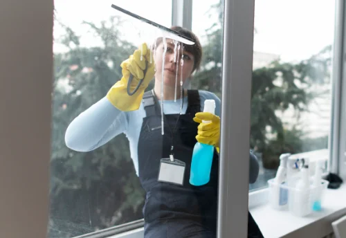 Nettoyage de vitres intérieures et extérieures à la Saunière